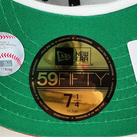 New Era Atlanta Braves Spring Satin 59FIFTY Fitted Hat Baseball Cap Adult 7 1/4 - Picture 7 of 8